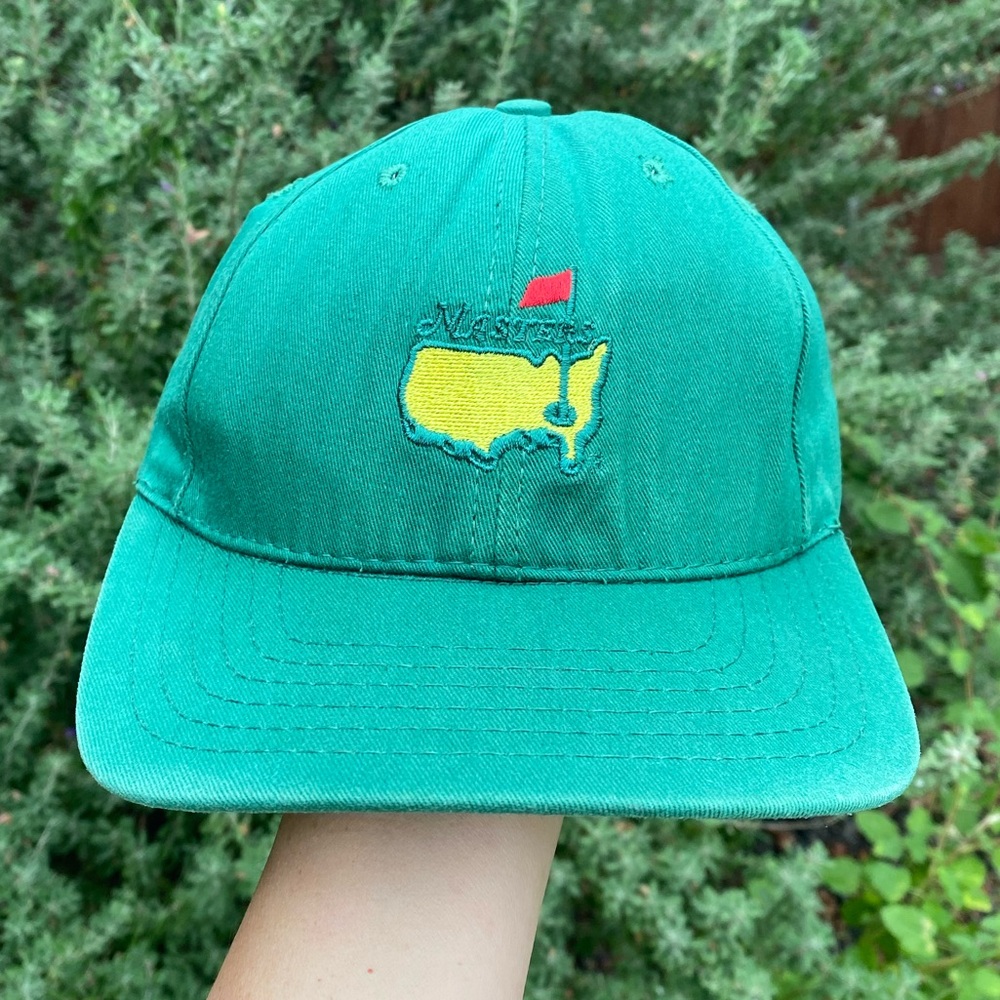 Vintage The Masters Golf Hat Green Augusta Strapback USA Dad Tournament Cap